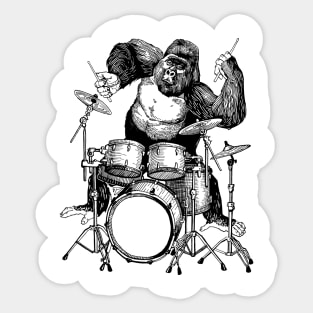 SEEMBO Gorilla Playing Drums Drummer Drumming Musician Band Sticker